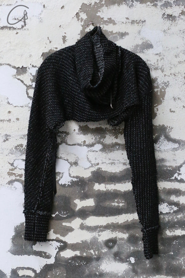 Marc Le Bihan Shoulder Sweater 2733 France Handmade MLB-2733-HEI Black